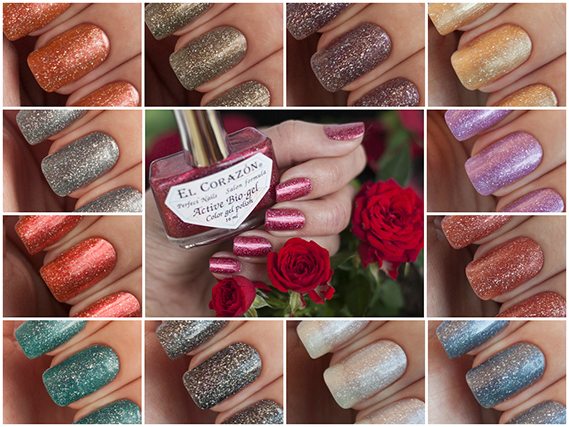 EL Corazon, Gemstones Самоцветы Active Bio-gel Color gel polish