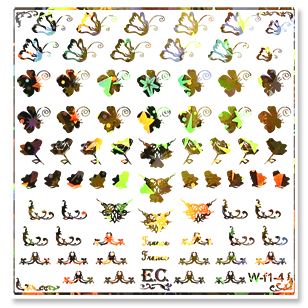 водные наклейки на ногти бабочки 