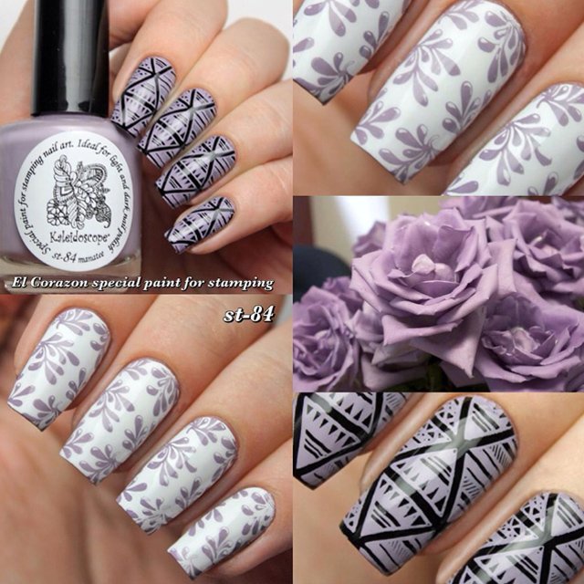 EL Corazon Kaleidoscope Special paint for stamping nail art st-84 manatee 