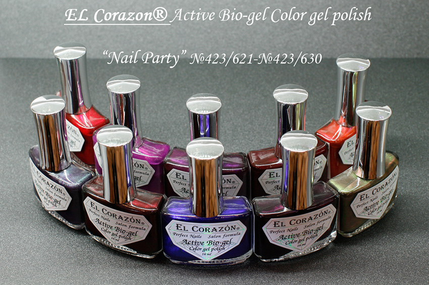 EL Corazon Active Bio-gel Nail Party №423/621, №423/622, №423/623, №423/624, №423/625, №423/626, 
№423/627, №423/628, №423/629, №423/630