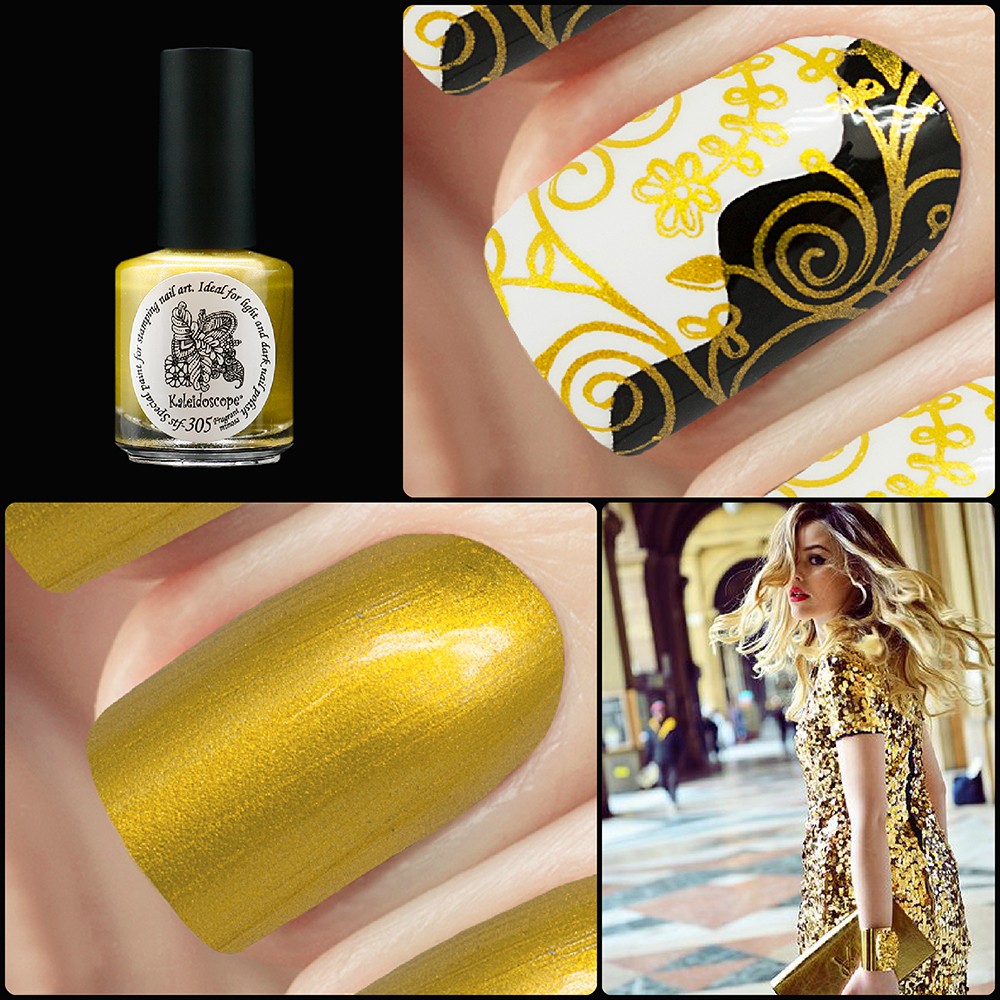 EL Corazon Kaleidoscope Special paint for stamping nail art Stf-305 Fragrant mimosa