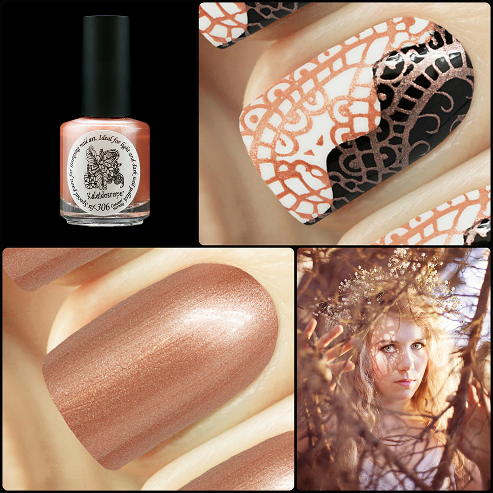 EL Corazon Kaleidoscope Special paint for stamping nail art Stf-306 Caramel morning