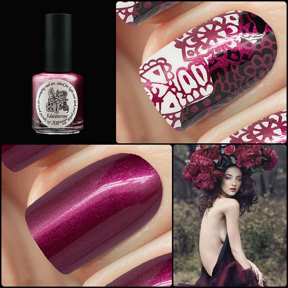 EL Corazon Kaleidoscope Special paint for stamping nail art Stf-308 Midnight tango