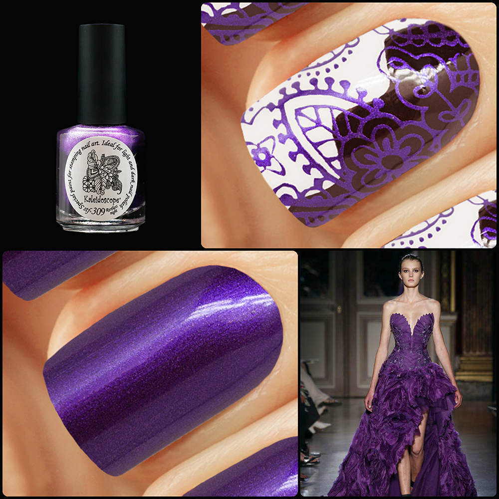 EL Corazon Kaleidoscope Special paint for stamping nail art Stf-309 Restless night