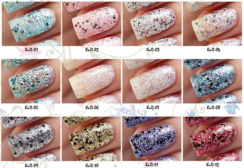 EL Corazon Kaleidoscope Кружева и пайетки лак для ногтей 