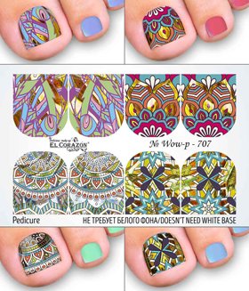 EL Corazon слайдер-дизайны для педикюра Wow-p-707